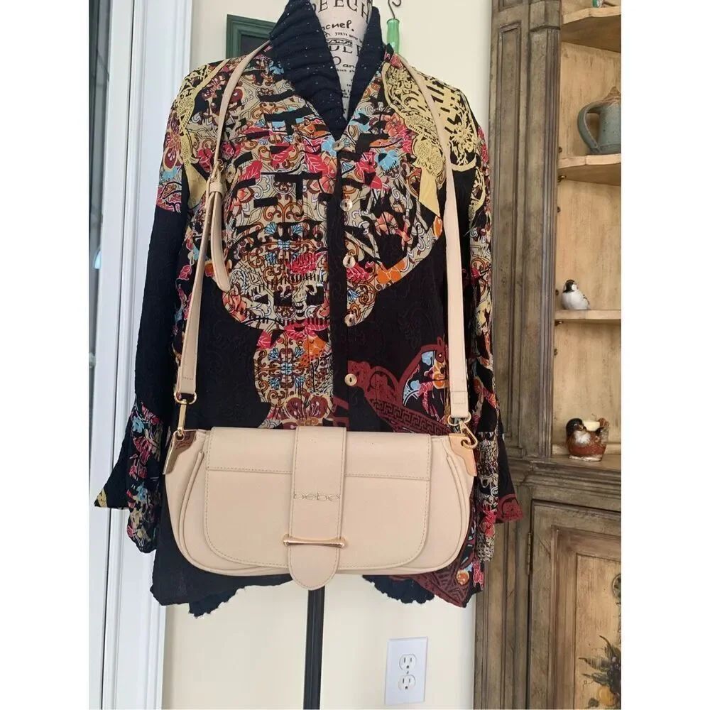 Bebe Saint Lamby Sand Clutch/Crossbody Handbag